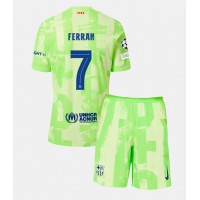 Fotbalové Dres Barcelona Ferran Torres #7 Dětské Alternativní 2024-25 Krátký Rukáv (+ trenýrky)